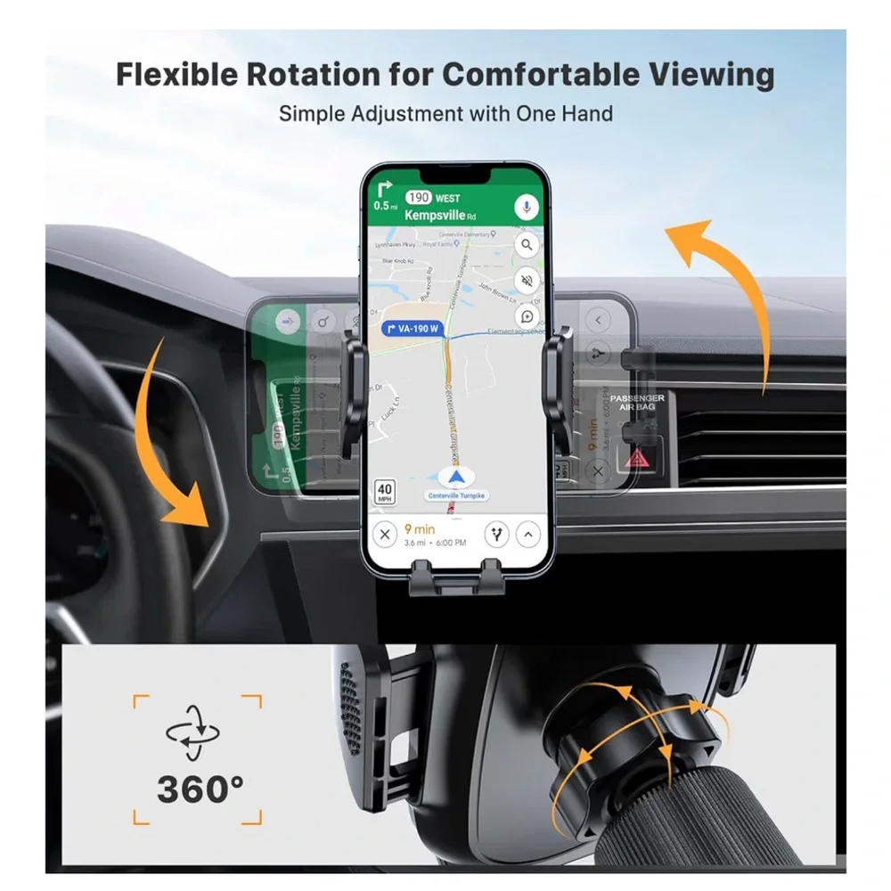 Miracase Car Phone Mount Holder - Black